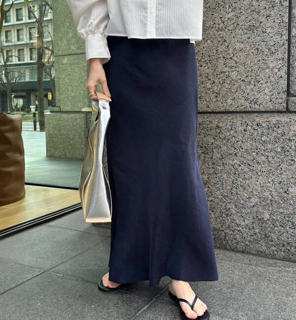  「【新色追加】【昨年1000枚売れた！】キュプラリネンマーメイドスカート」|スカート|