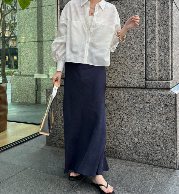  「【新色追加】【昨年1000枚売れた！】キュプラリネンマーメイドスカート」|スカート|