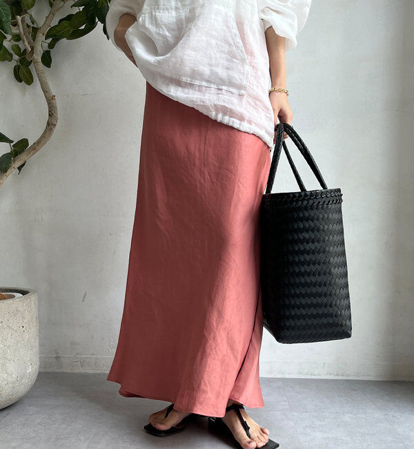  「【新色追加】【昨年1000枚売れた！】キュプラリネンマーメイドスカート」|スカート|