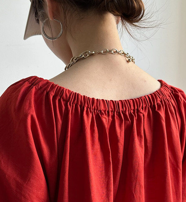  「コットンリネンオフショルワンピース」|ワンピース|