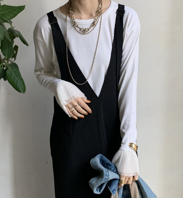  「【新色追加/前後2WAYで着られる】深Vワンピース」|ワンピース|