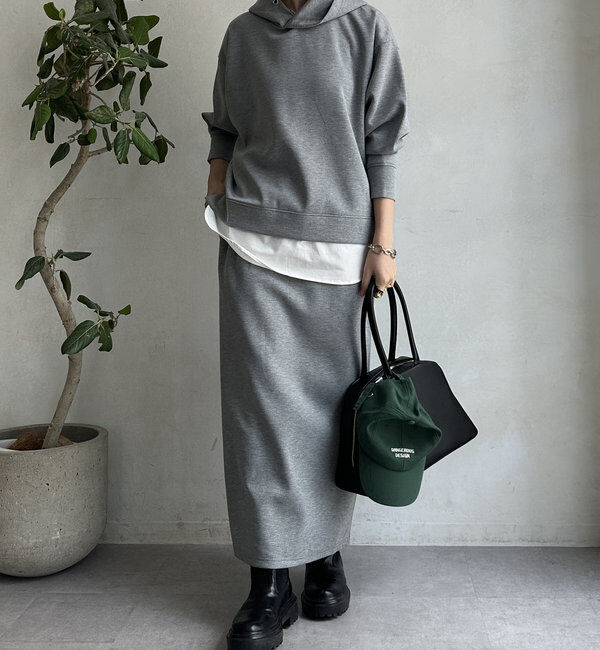  「【WEB限定】フーディー＋タイトスカート」|スーツ|