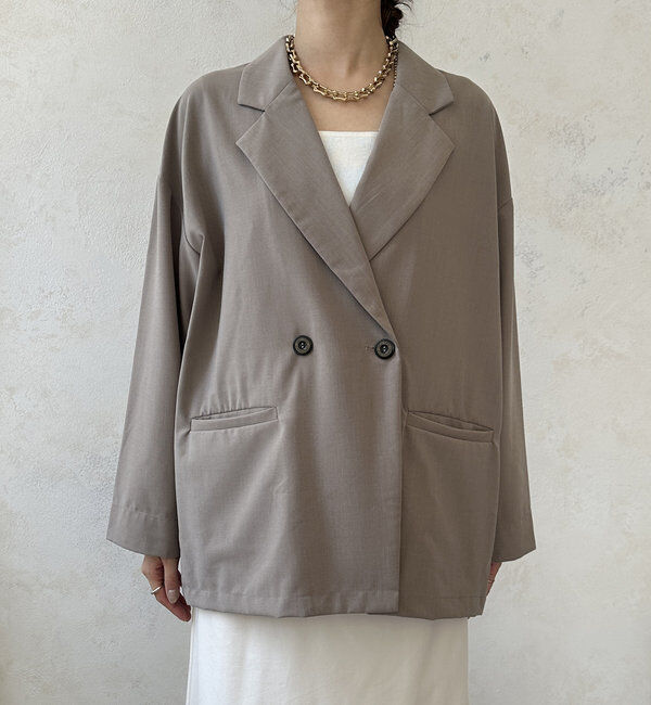  「【WEB限定】袖折り返しルーズジャケット」|テーラードジャケット|