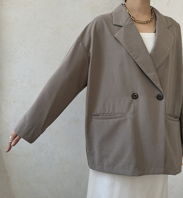  「【WEB限定】袖折り返しルーズジャケット」|テーラードジャケット|