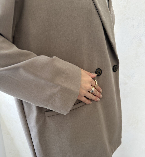  「【WEB限定】袖折り返しルーズジャケット」|テーラードジャケット|