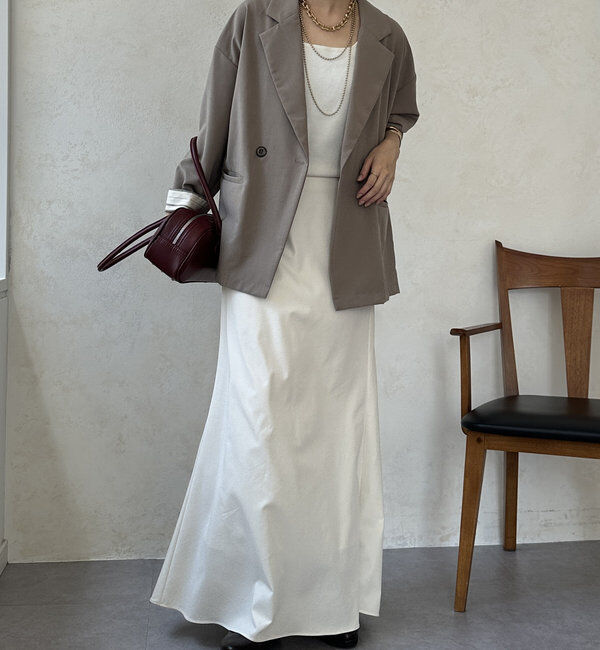  「【WEB限定】袖折り返しルーズジャケット」|テーラードジャケット|