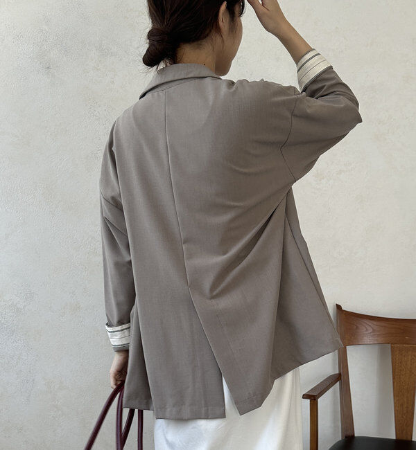  「【WEB限定】袖折り返しルーズジャケット」|テーラードジャケット|