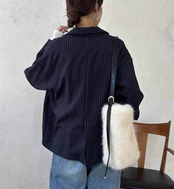  「【WEB限定】袖折り返しルーズジャケット」|テーラードジャケット|