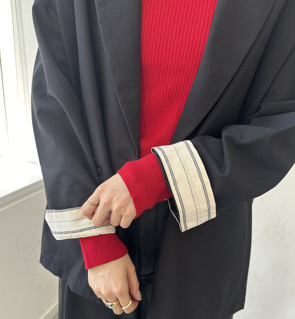  「【WEB限定】袖折り返しルーズジャケット」|テーラードジャケット|