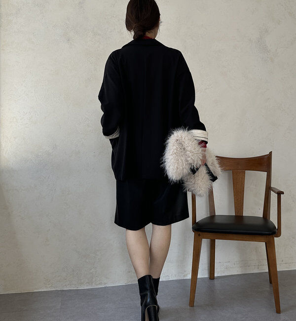  「【WEB限定】袖折り返しルーズジャケット」|テーラードジャケット|