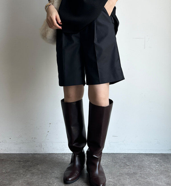  「折り返しカラーベルトショートパンツ」|チノ|