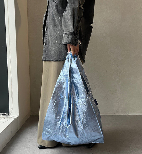  「【BAGGU/バグゥ】24HO STANDARD BAGGU メタリック」|トートバッグ|スカイブルー