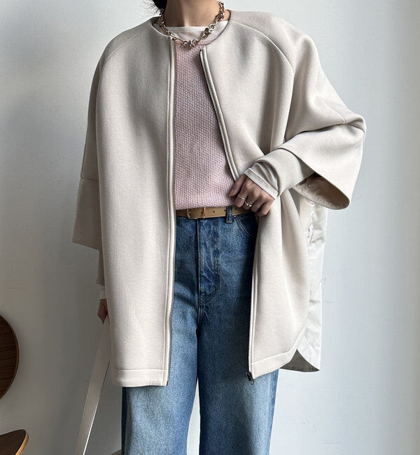  「【WEB限定】ダンボールニット切替ダウンコート」|その他|オフホワイト