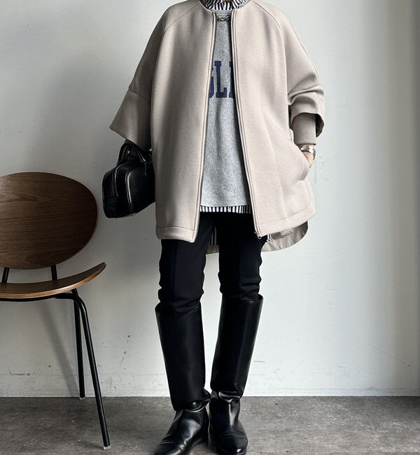  「【WEB限定】ダンボールニット切替ダウンコート」|その他|