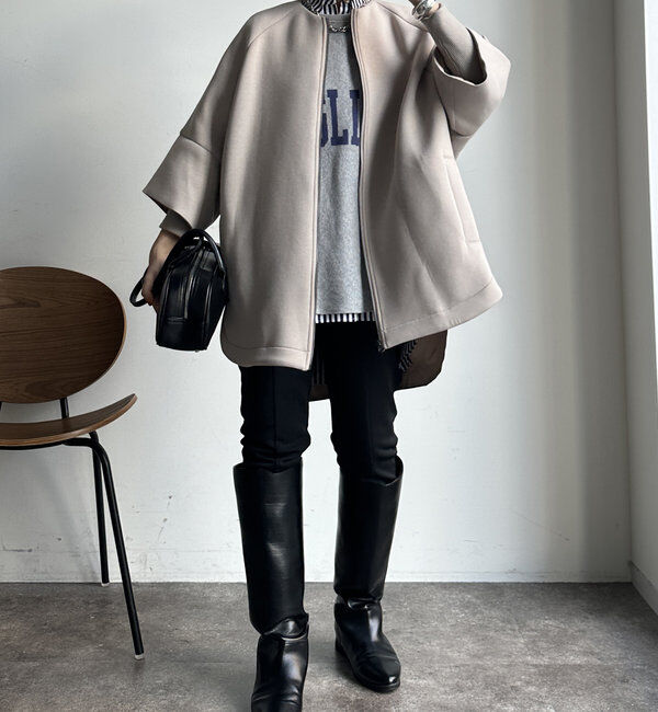  「【WEB限定】ダンボールニット切替ダウンコート」|その他|