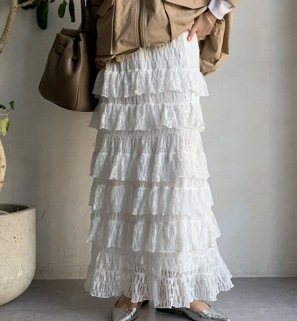  「レースティアードスカート」|スカート|