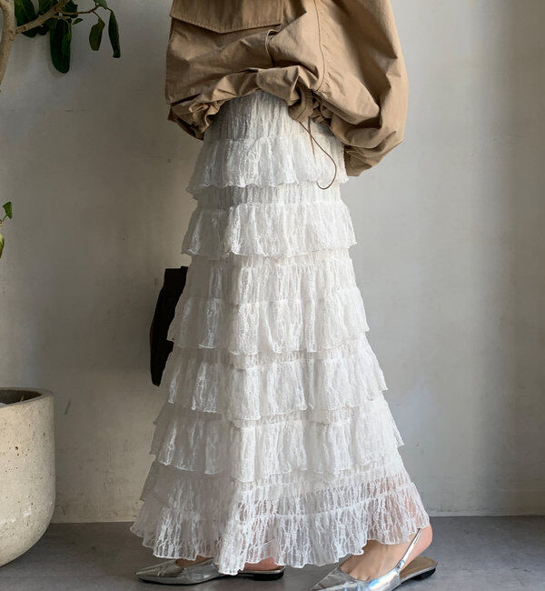 「レースティアードスカート」|スカート|