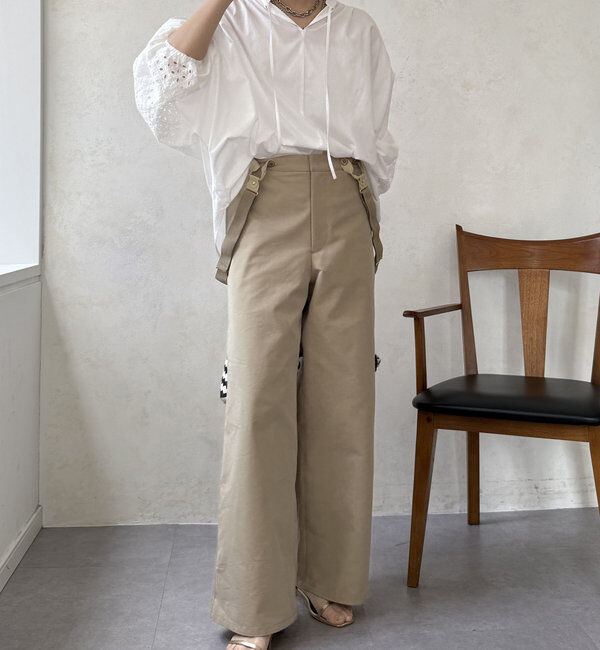  「【WEB限定】カットワークレース切替ブラウス」|シャツ・ブラウス|