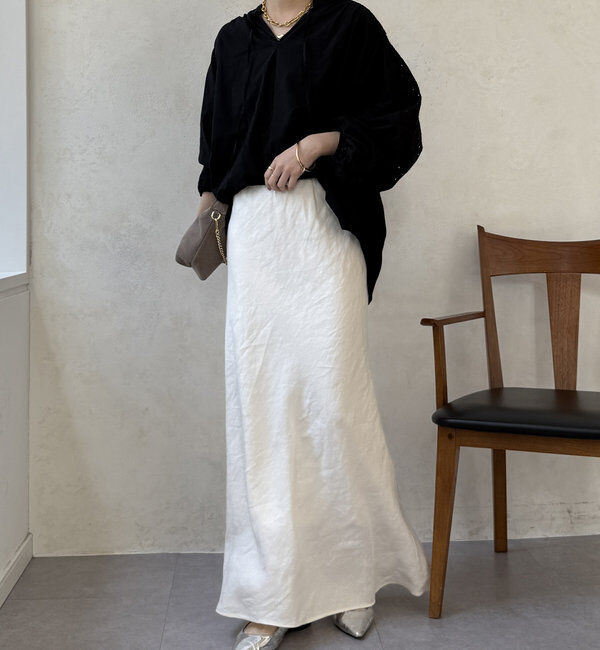  「【WEB限定】カットワークレース切替ブラウス」|シャツ・ブラウス|