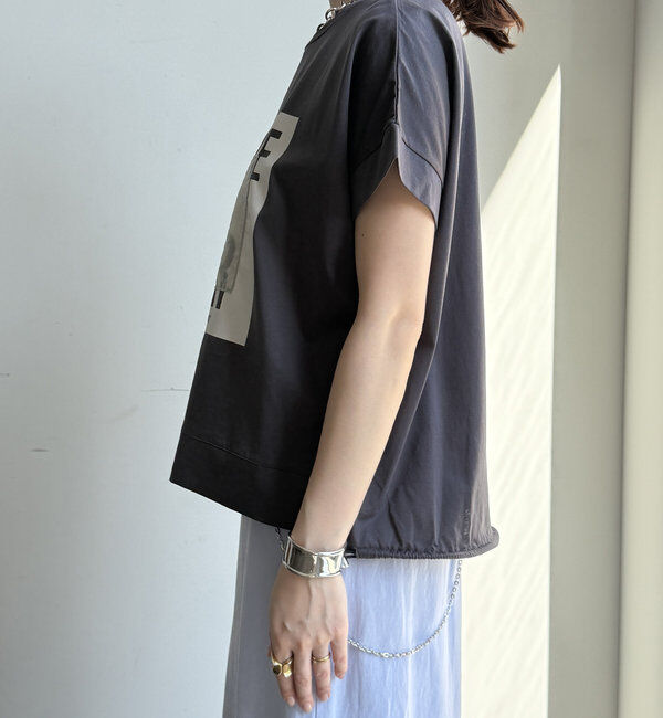  「【WEB限定】裾ドロストオーガンジーロゴTEE」|Tシャツ・カットソー|