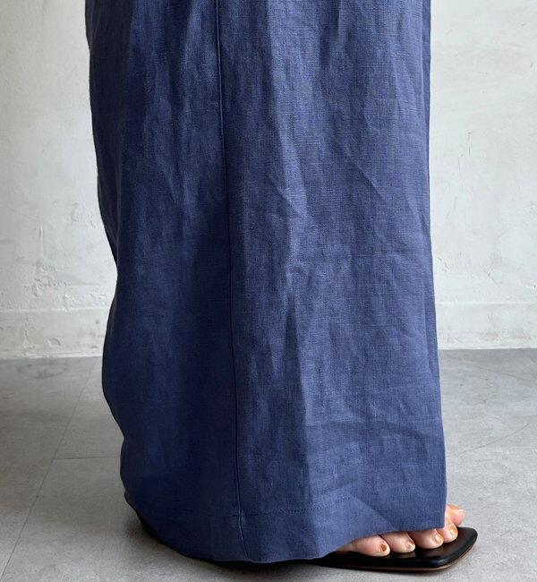  「リネン紐ドロストパンツ」|チノ|