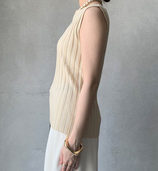  「【WEB限定】ラメリブニットタンク」|ニット・セーター|