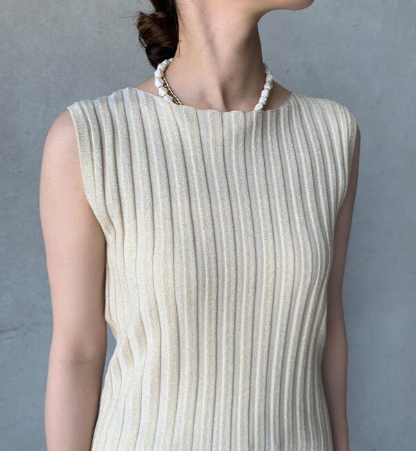  「【WEB限定】ラメリブニットタンク」|ニット・セーター|