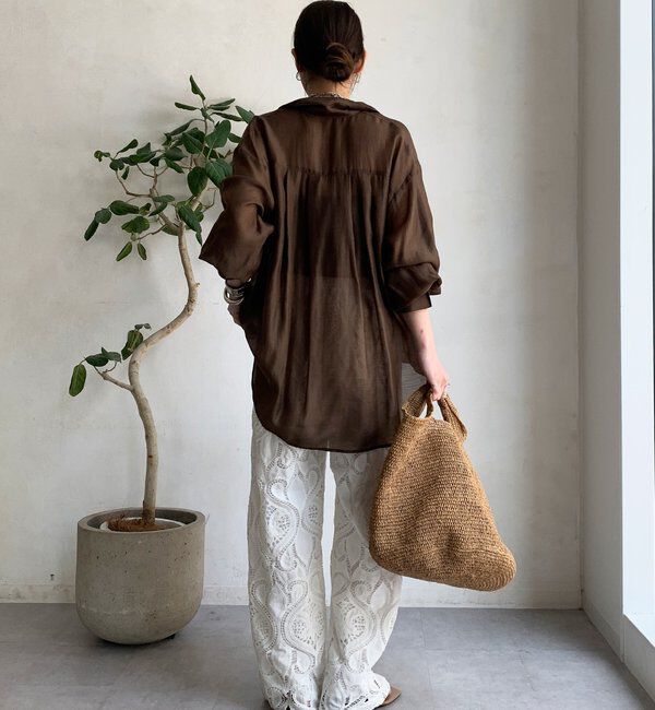  「シアー開襟シャツ」|シャツ・ブラウス|