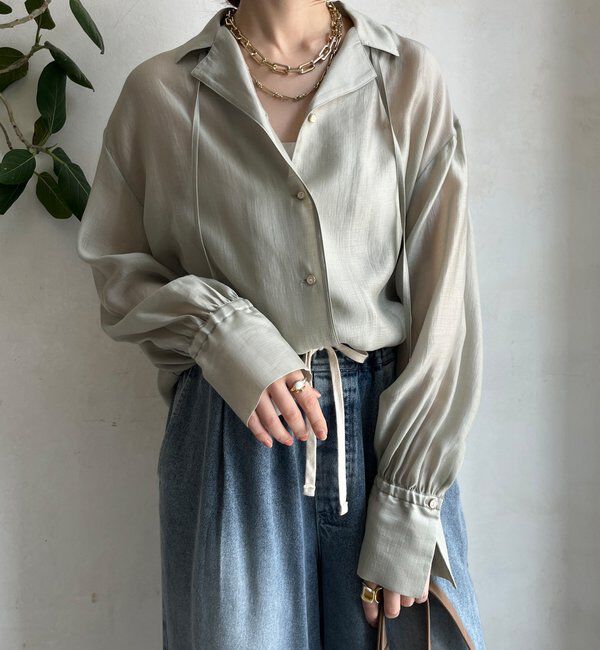  「シアー開襟シャツ」|シャツ・ブラウス|