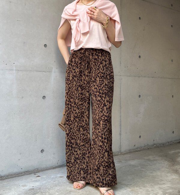  「レオパードイージーパンツ」|チノ|