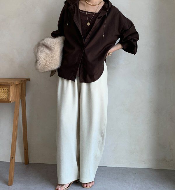  「【WEB限定】サキソニーフーディーシャツ」|シャツ・ブラウス|