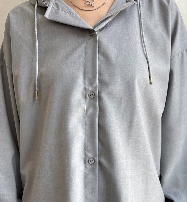  「【WEB限定】サキソニーフーディーシャツ」|シャツ・ブラウス|