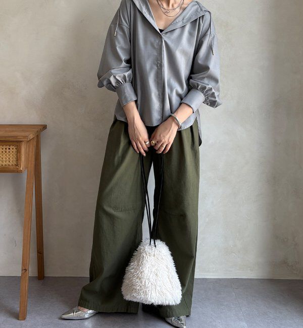  「【WEB限定】サキソニーフーディーシャツ」|シャツ・ブラウス|