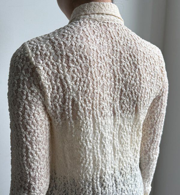  「【WEB限定】ニットレースシャツ」|シャツ・ブラウス|