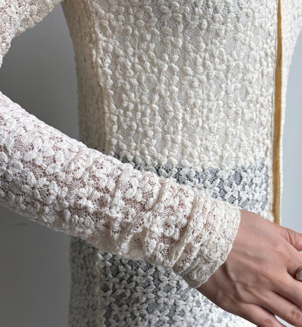  「【WEB限定】ニットレースシャツ」|シャツ・ブラウス|