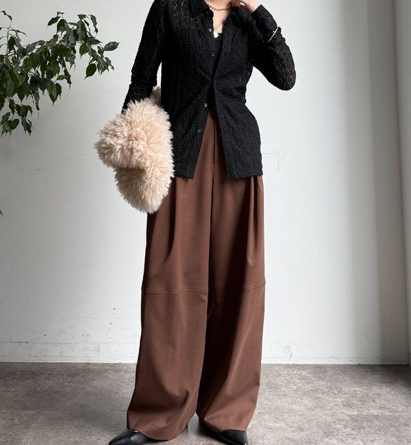  「【WEB限定】ニットレースシャツ」|シャツ・ブラウス|