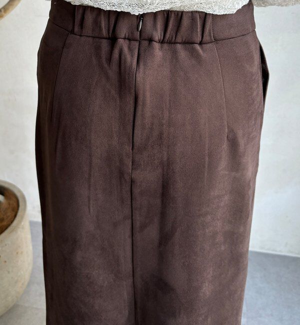  「【WEB限定】マシュマロスエードタイトスカート」|スカート|