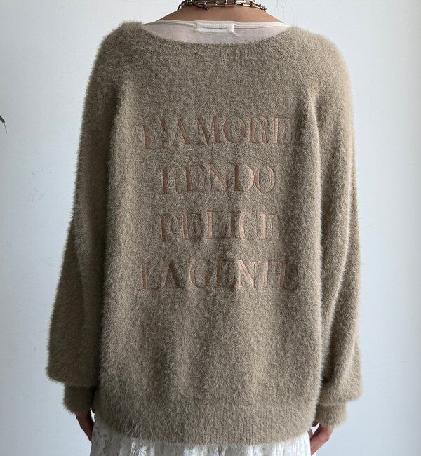  「【WEB限定】バックロゴ刺繍シャギーニット」|ニット・セーター|
