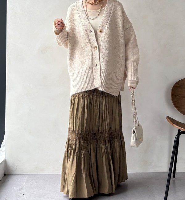  「【WEB限定】オーバーシルエットVニットカーディガン」|カーディガン|