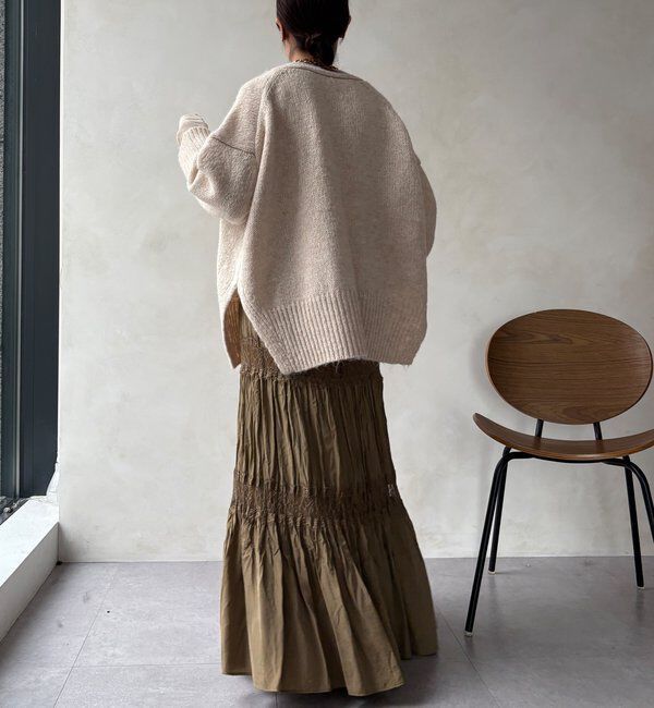  「【WEB限定】オーバーシルエットVニットカーディガン」|カーディガン|