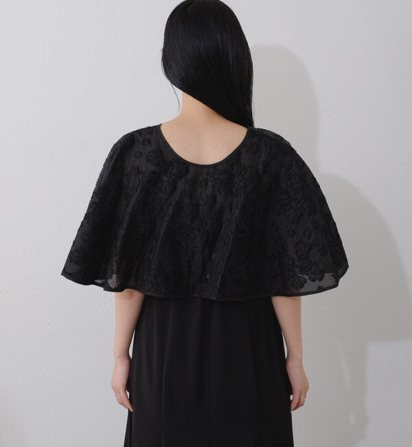  「【オケージョンドレス/結婚式】Cape layerd bare dress」|ドレス|