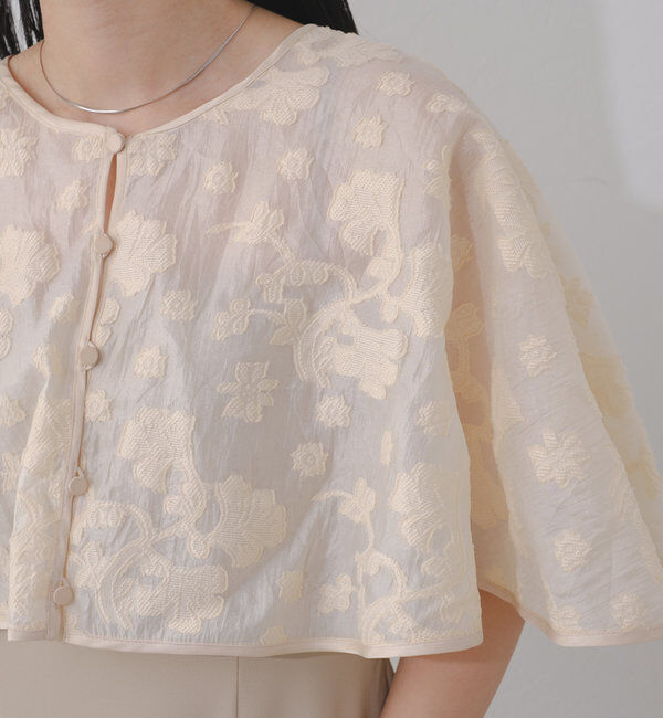  「【オケージョンドレス/結婚式】Cape layerd bare dress」|ドレス|