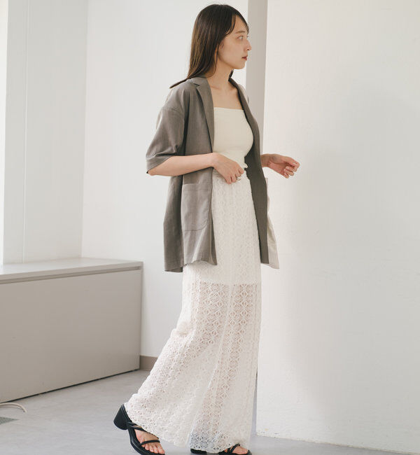  「【セットアップ対応】レースワイドパンツ」|その他|