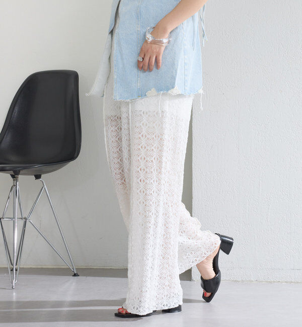  「【セットアップ対応】レースワイドパンツ」|その他|
