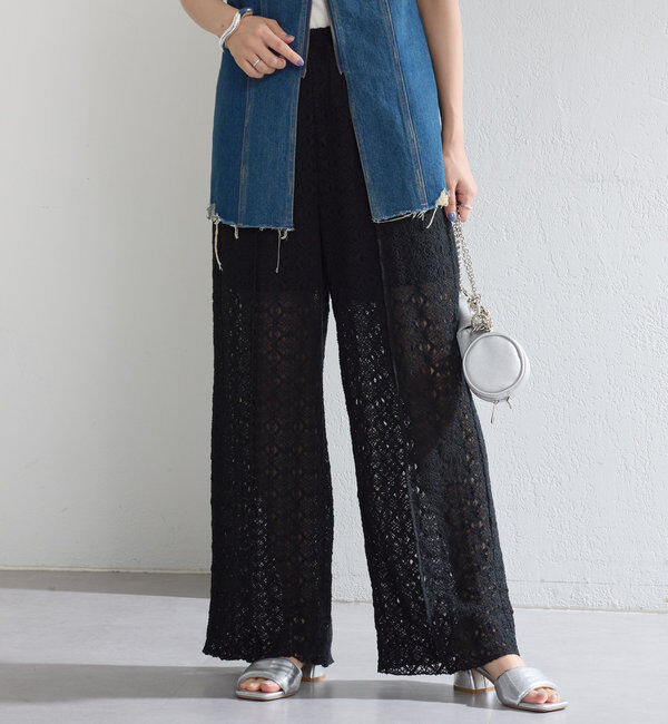  「【セットアップ対応】レースワイドパンツ」|その他|