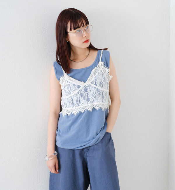  「*【WHIMSIC】サンフェードロゴタンクトップ」|キャミソール|