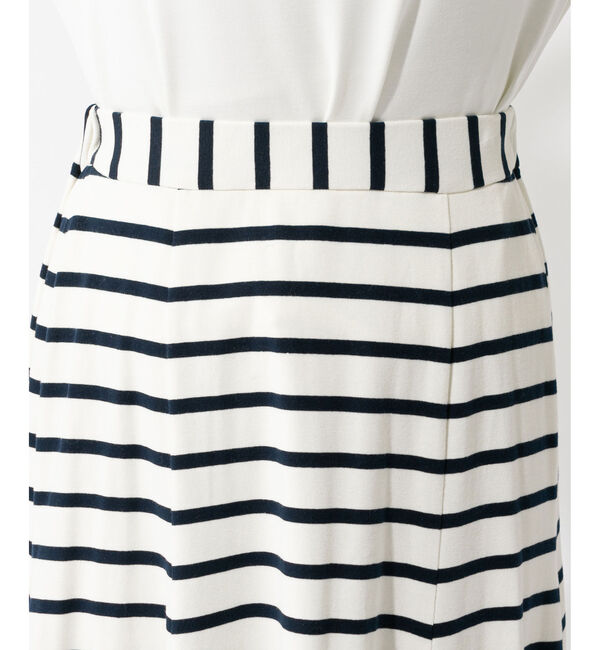  「【手洗い可】ボーダーマキシスカート」|スカート|