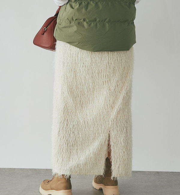  「《柔らかく肌当たり良し》カットジャガードタイトスカート」|スカート|