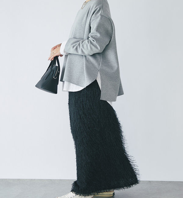  「《柔らかく肌当たり良し》カットジャガードタイトスカート」|スカート|