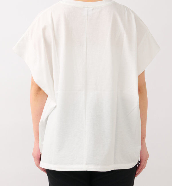  「《着回し万能》ドライタッチコットン折り返しスリーブプルオーバー」|Tシャツ・カットソー|